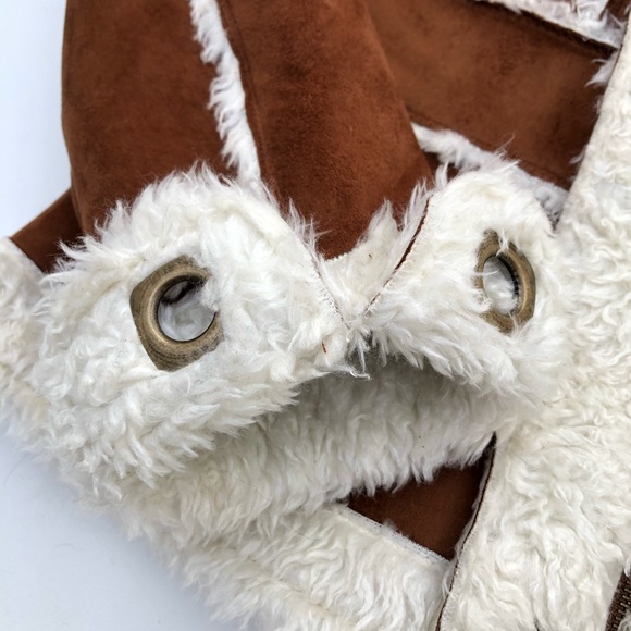 Regent Faux Suede Sherpa Jacket Size Medium - Picture 8 of 11